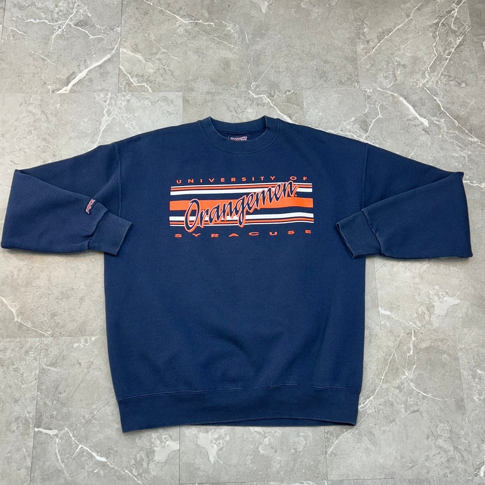 90s Vintage Syracuse Orangemen Sweatshirt Mens XL Pullover Crewneck Made in USA